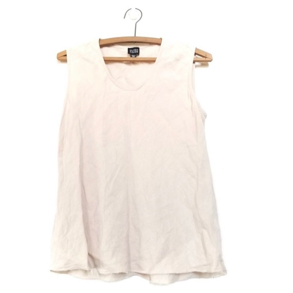EILEEN FISHER | 100% Linen Sleeveless Top Natural